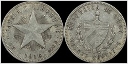Cuba 1916 Veinte Centavos