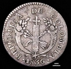 1 real 1836 de Colombia