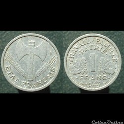 Etat français, 1 franc, 1943