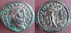 Galère nummus Ticinum RIC 35b