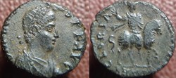 Arcadius ae3 GLORIA ROMANORVM Antioche cheval