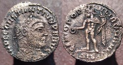 Constance Chlore Siscia denier / quart de nummus Genio Populi Romani