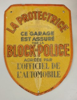 PLAQUE "LA PROTECTRICE" ASSURANCE GARAGE