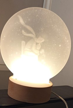 Lampe de Table 3D Rose Fleur