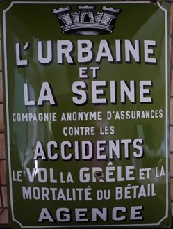 PLAQUE D'AGENCE L'URBAINE ET LA SEINE