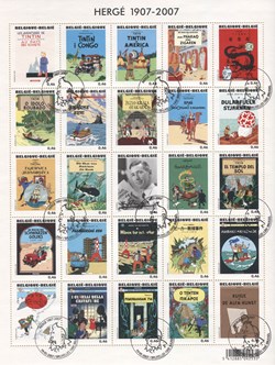 Belgique - Feuille - Cachet 1er jour - 2007 - 25*0,46€