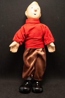 Poupée porcelaine - Tintin pull rouge
