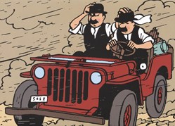 Carte Popu-up - Moulinsart - 2022 - 23x17 - Tintin au pays de l'or noir