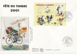 France - 1er - Bloc - Neuf - 2001 - 0,55€ - Fête du timbre Gaston Lagaffe