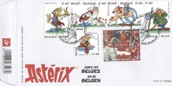 Belgique - Enveloppe 1er jour - Cachet - 6x0,60€ - Astérix chez les belges