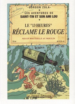 Ex-libris - Gordon Zola - 14x21 - Le "13 heures" réclame le rouge