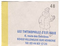Journée Tintinophiles de Senlis - 2019 - Ticket