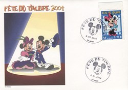 France - Enveloppe - Cachet - 2004 - Fête du timbre Mickey
