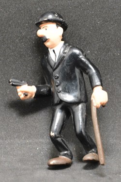 Plastoy - 1994 - 8,5cm - Dupond avec sa canne et son pistolet