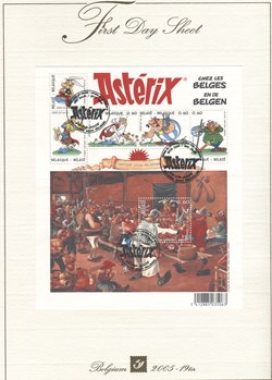 Belgique - 1er jour - Neuf - 2005 - 5*0,60€ - Astérix chez les belges