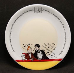 Moulinsart - 1998 - Les 7 boules de cristal - Assiette à dessert - Tintin et Haddock