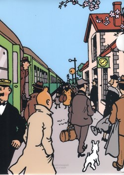 Pochette souple - Tintin en gare