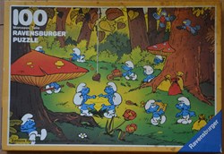 Schtroumpf - Ravensburger - 1983 - 100 pièces - La récolte des chataignes