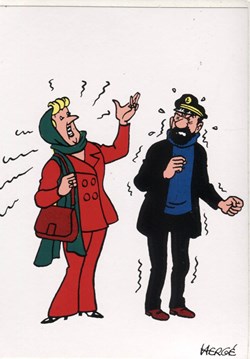 Carte auto-collante - Le Lombard - 1973 - Haddock et Castafiore