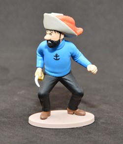 Figurine TINTIN portant La Licorne - 6 cm - Moulinsart 2011