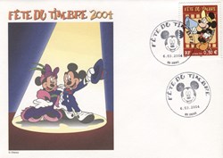 France - Enveloppe - Cachet - 2004 - Fête du timbre Mickey
