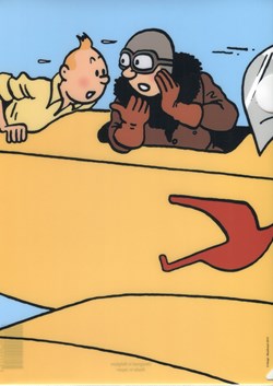 Pochette souple - Tintin en avion
