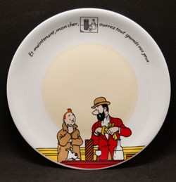 Moulinsart - 1998 - Les 7 boules de cristal - Assiette à dessert - Tintin et Haddock