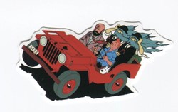 Autocollant - Jeep rouge