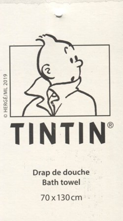 Tintin - 2019 - Drap de douche 70x130cm - Bleu indigo
