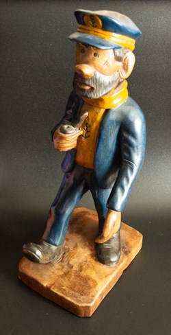 Figurine bois artisanale - Haddock