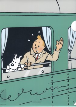Pochette souple - Tintin et Milou en train