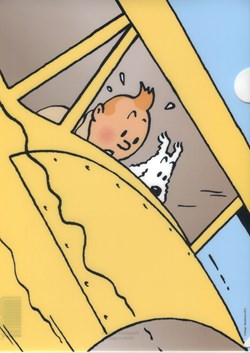 Pochette souple - Tintin et Milou en avion