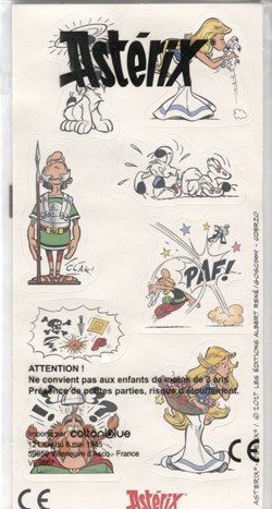 Autocollant - Planche de 8 stickers - 2017 - 75x160mm