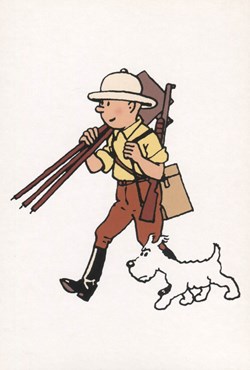 Carte - Moulinsart - 10x15 - Tintin au Congo (093)
