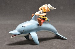 Plastoy - 2008 - 9 cm - Astérix sur un dauphin