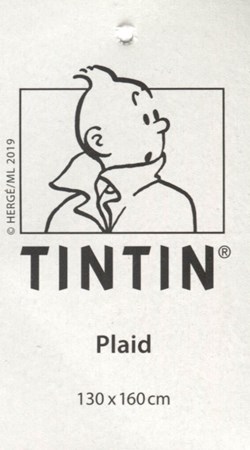 Tintin - 2019 - Plaid 130x160cm - Rouge hermès
