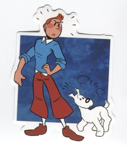 Autocollant - Pseudo Tintin et Milou