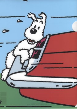 Pochette souple - Milou en voiture