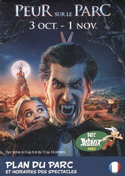 Brochure - Parc Astérix - 2020 - Plan du parc - Peur sur le parc