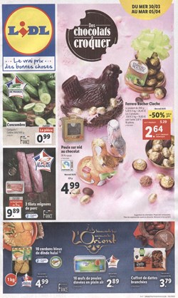 Lidl - Catalogue - 30/03 au 05/04 2022 - Opération chocolat de Paques