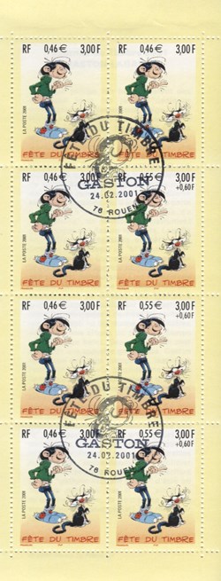 France - 1er - Bloc - Neuf - 2001 - 0,46€ - Fête du timbre Gaston Lagaffe