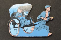 Miroir - 1993 - Tintin et Milou en pousse-pousse (incomplet)