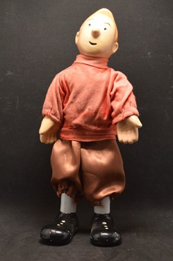 Poupée porcelaine - Tintin pull rouge