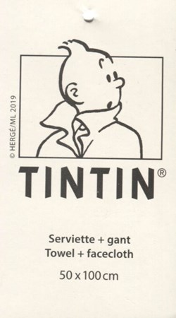 Tintin - 2019 - Serviette + gant 50x100cm - Gris