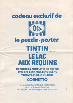 Poster - OLA - Tintin et le lac aux requins