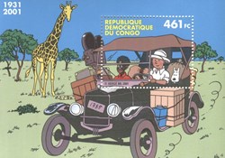 RDC - Bloc - Neuf - 2001 - 461 FC - Tintin au Congo