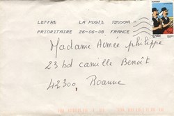 France - Enveloppe - Oblitéré - 2007 - 0,54€ - Dupont et Dupond
