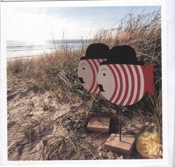 Carte + enveloppe - Les Dupondt à la plage