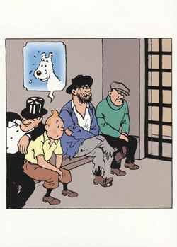 Carte - Moulinsart - 12x17 - Double+Enveloppe - Tintin en prison (125)
