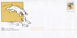 France - PAP + Carte - Neuf - 2000 - Les aventures de Tintin